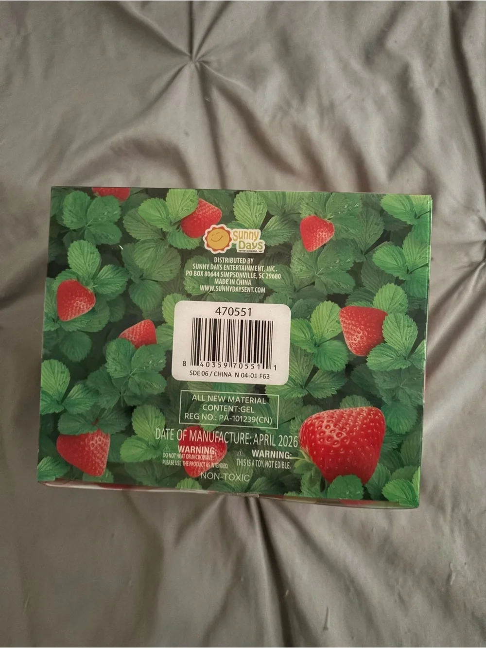 Red Sensory Toy - Squeezable Strawberry Fruit